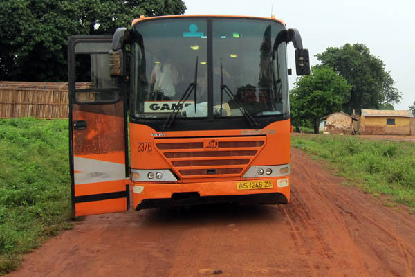 Bus broken down near Mole National Park, Ghana
